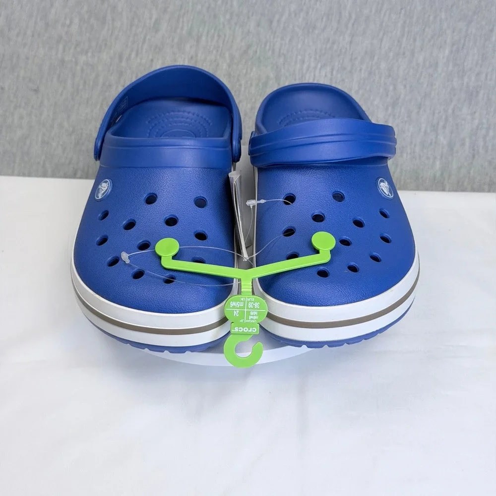 Crocs Crocband Clog Blue White Sporty Comfort Water Shoes Mens 6 Womens 8 NEW